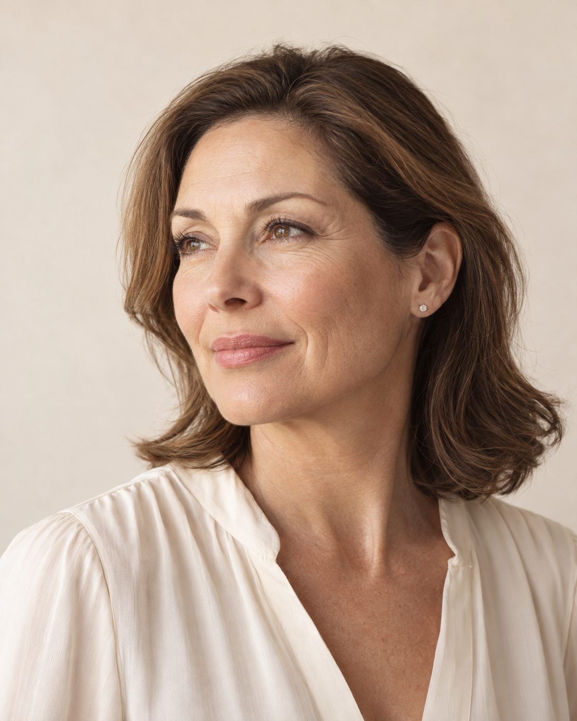 Illustrative portrait highlighting natural lower-face contours